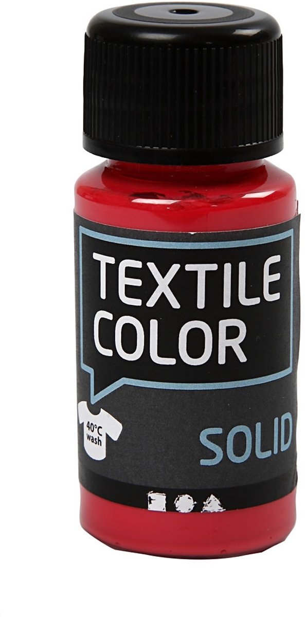 Textile Solid, rood, dekkend, 50ml [HOB-34216]